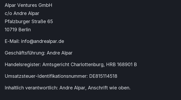 Impressum Daten
